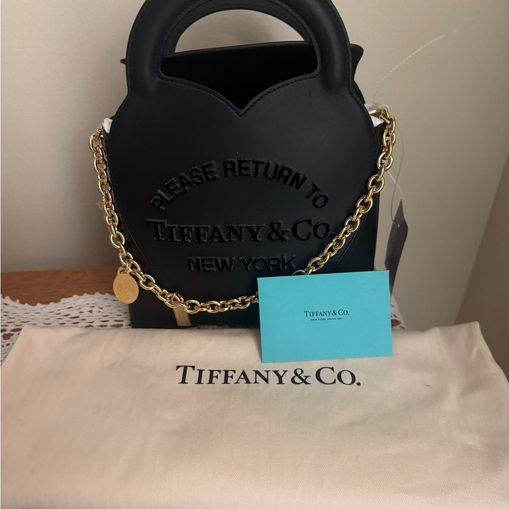 Tiffany & Co. Black Women's Bag with Gold Chain